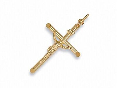 Gold Cross Yellow Gold Crucifix Pendant Necklace large Crucifix