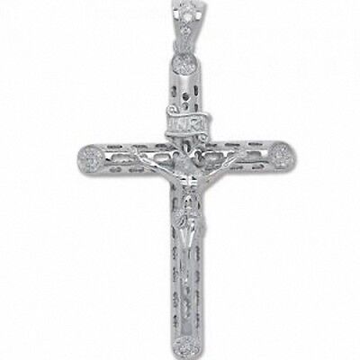 Large Crucifix Cross Pendant Fully Hallmarked 27 grams 92 x 55mm