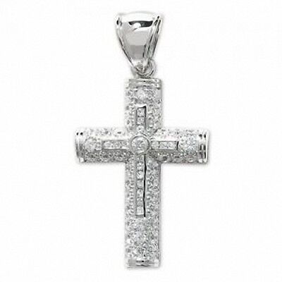 Large Solid Sterling Silver Cross Pendant 29 Grams Full hallmark 50 x 33mm
