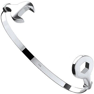 Spanner Baby Bangle Sterling Silver Boys and Girls Christening Gift British Made