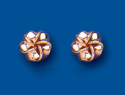 Rose Gold Flower Stud Earrings 9 Carat Studs British Made