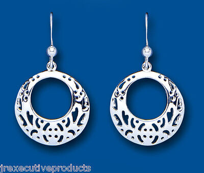 Silver Filigree Drop Earrings Drops Dangly 925 Hallmark