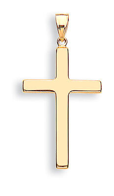 Gold Cross Pendant Large Gold Cross Necklace Yellow Gold Cross