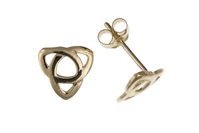 Yellow Gold Celtic Stud Earrings Solid 9 Carat Studs British Made