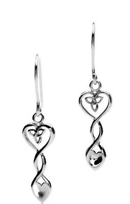 Welsh Lovespoon Drop Earrings Sterling Silver 925 Hallmarked Drops