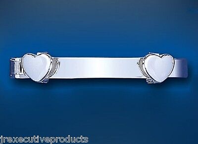 Solid Silver Baby Bangle 18 months - 3 years Expandable Heart Design