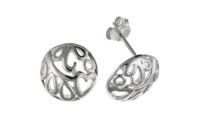 Silver Filigree Stud Earrings Studs 925 Hallmark