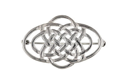 Solid Silver Brooch Celtic Design Hallmarked