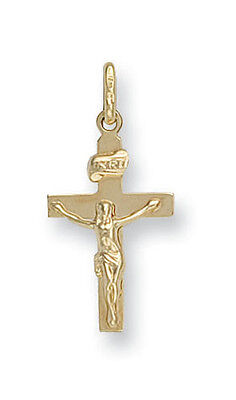 Yellow Gold Crucifix Pendant Cross Hallmarked British Made