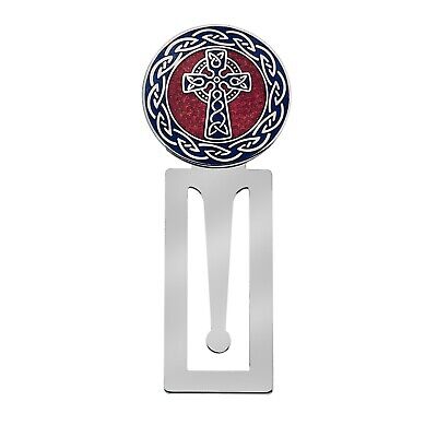 Red Celtic Cross Silver Plated Bookmark Brand New Boxed
