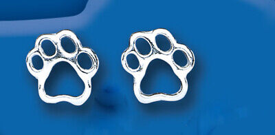 Dog Paw Print Set Pendant and Drop Earrings Sterling Silver 925 Hallmark Boxed