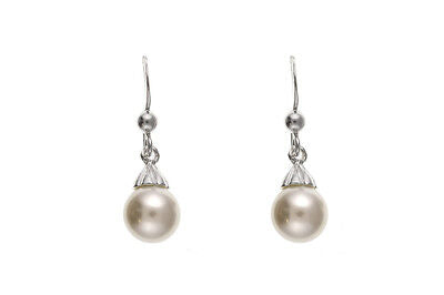 Pearl Earrings Sterling Silver Drop Drops Dangle