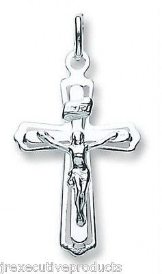 Crucifix Sterling Silver Cross Pendant 27 x 17mm