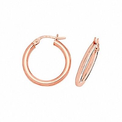 Hoop Earrings Rose Gold Round Hoops Rose Gold Hoop Earrings 15mm