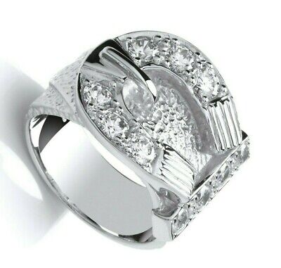 Sterling Silver Gents Horseshoe Ring Fully Hallmarked Heavy Weight