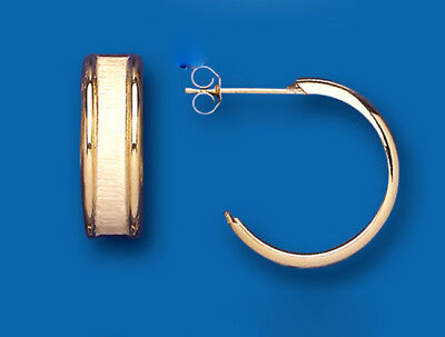 Hoop Earrings Wedding Ring Hoops Band Creole Yellow Gold Hallmarked
