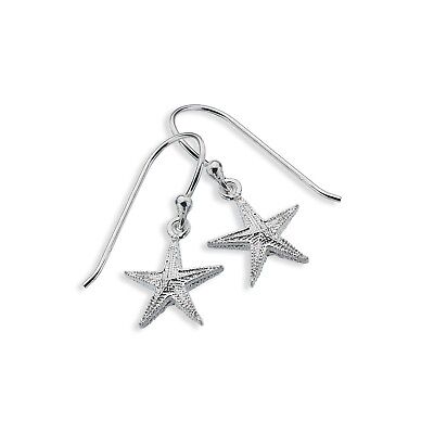 Starfish Drop Earrings Sterling Silver 925 Hallmarked Drops
