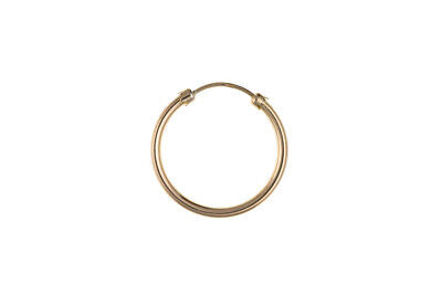 Men's Earring Gold Hoop Earring 9 Carat Yellow Gold Heavy Weight Creole