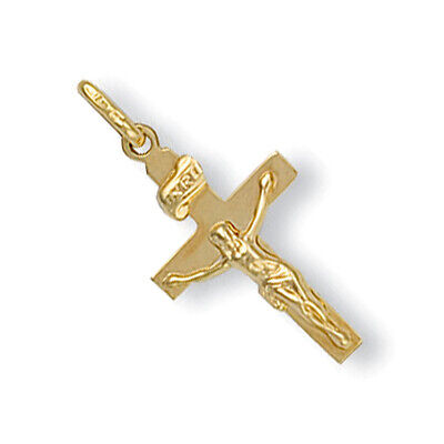 Yellow Gold Crucifix Pendant Cross Hallmarked British Made