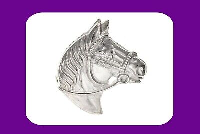 Horses Head Brooch Solid Sterling Silver hallmarked