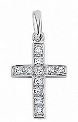 Sterling Silver Gemstone Cross Pendant 925 Hallmark 22 x 14mm