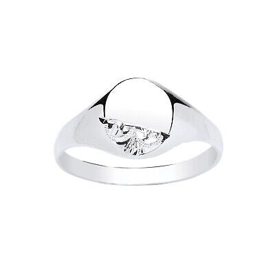 Gents Sterling Silver Oval Signet Ring Paet Engraved 925 Hallmarked