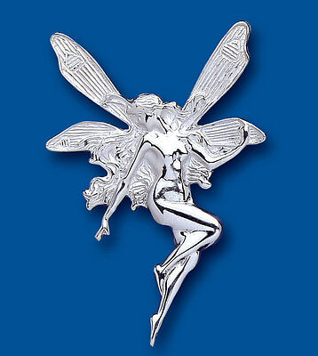 Sterling Silver Fairy Brooch Pin Solid Hallmarked