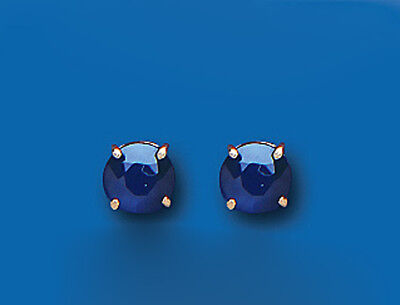 9ct Gold Kanchan Sapphire Earrings Yellow Gold September Birthstone Hallmark