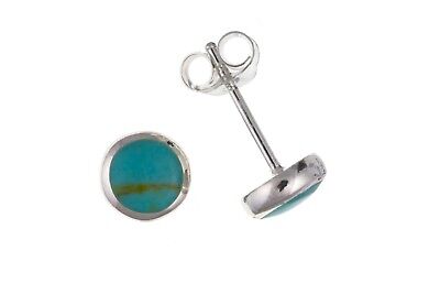 Turquoise Earrings Stud Sterling Silver Studs Natural Turquoise