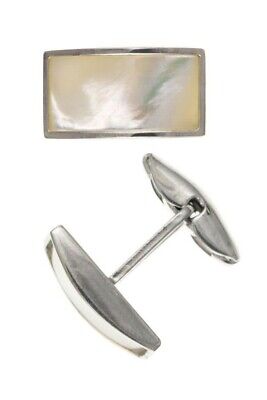 Mother of Pearl Cufflinks Solid Sterling Silver