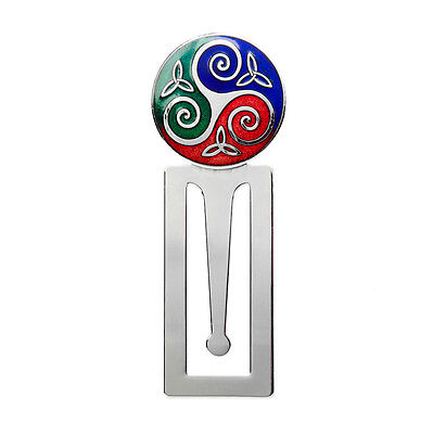 Bookmark Celtic Silver Plated Spirals and Knots Multi Colour Brand New and Boxed