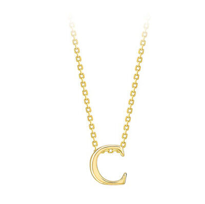 Capital C Initial Pendant 9ct Yellow Gold Ladies Complete With Gold Chain