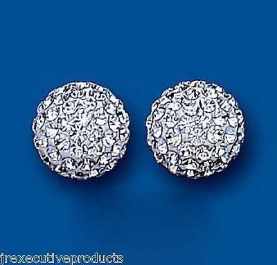 Silver Austrian Crystal Earrings Stud Studs 925 Hallmark