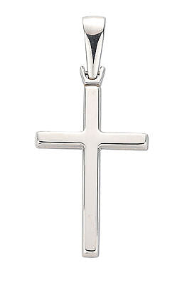White Gold Cross Pendant British Made Hallmarked