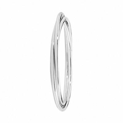 Ladies Round Russian Bangle Sterling Silver Hallmarked