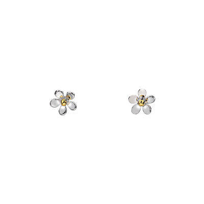 Dainty Daisy Stud Earrings Sterling Silver 925 Hallmarked Studs