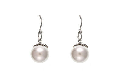 Pearl Silver Drop Earrings Drops Dangly 925 Hallmark