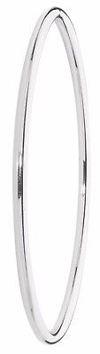 Sterling Silver Ladies Plain Round Bangle 925 Hallmark
