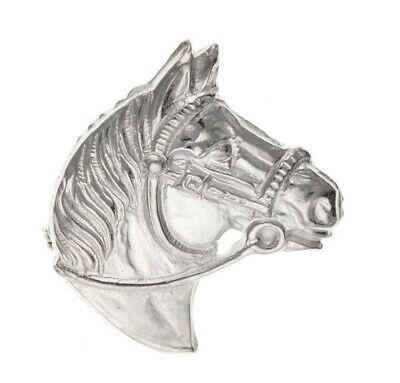 Horses Head Brooch Solid Sterling Silver hallmarked