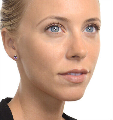 Amethyst Pendant and Earrings Set Classic Solitaire 9ct Yellow Gold Hallmarked