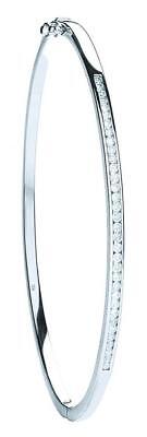 9ct White Gold 0.50ct Channel Set Diamond Bangle