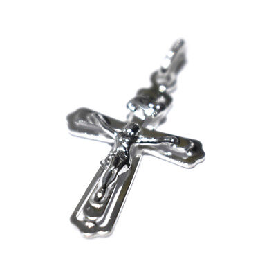 Crucifix Sterling Silver Cross Pendant 27 x 17mm