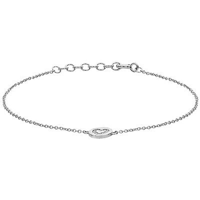 Sterling Silver Heart Bracelet Gemstone Ladies Hallmarked British Made