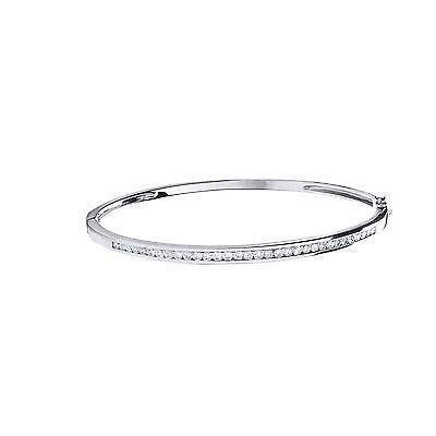 18ct White Gold 1.00ctw Diamond Bangle
