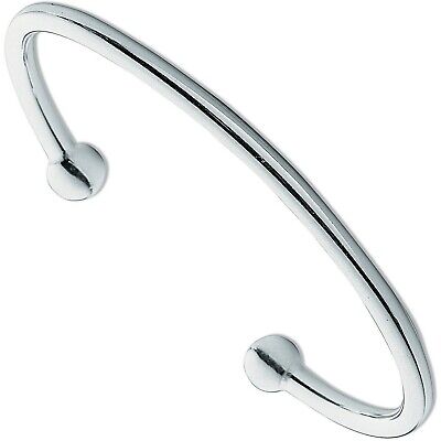 Sterling Silver Torque Bangle Gents Mens Solid Bracelet Hallmark British Made