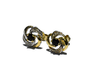 9ct Gold Sapphire Stud Earrings Yellow Gold September Birthstone Hallmarked