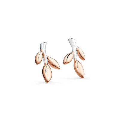 Rose Gold Stud Earrings Sterling Silver 925 Hallmarked Studs
