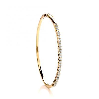 18ct Yellow Gold 1.10ctw Diamond Bangle with video