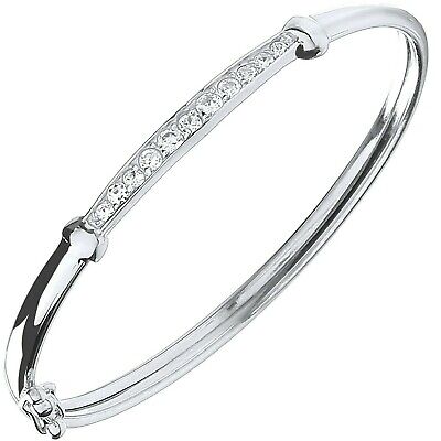 Little Girls Baby Bangle Gemstone 925 Hallmark British Made Christening Gift