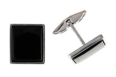 Onyx Cufflinks Solid Sterling Silver